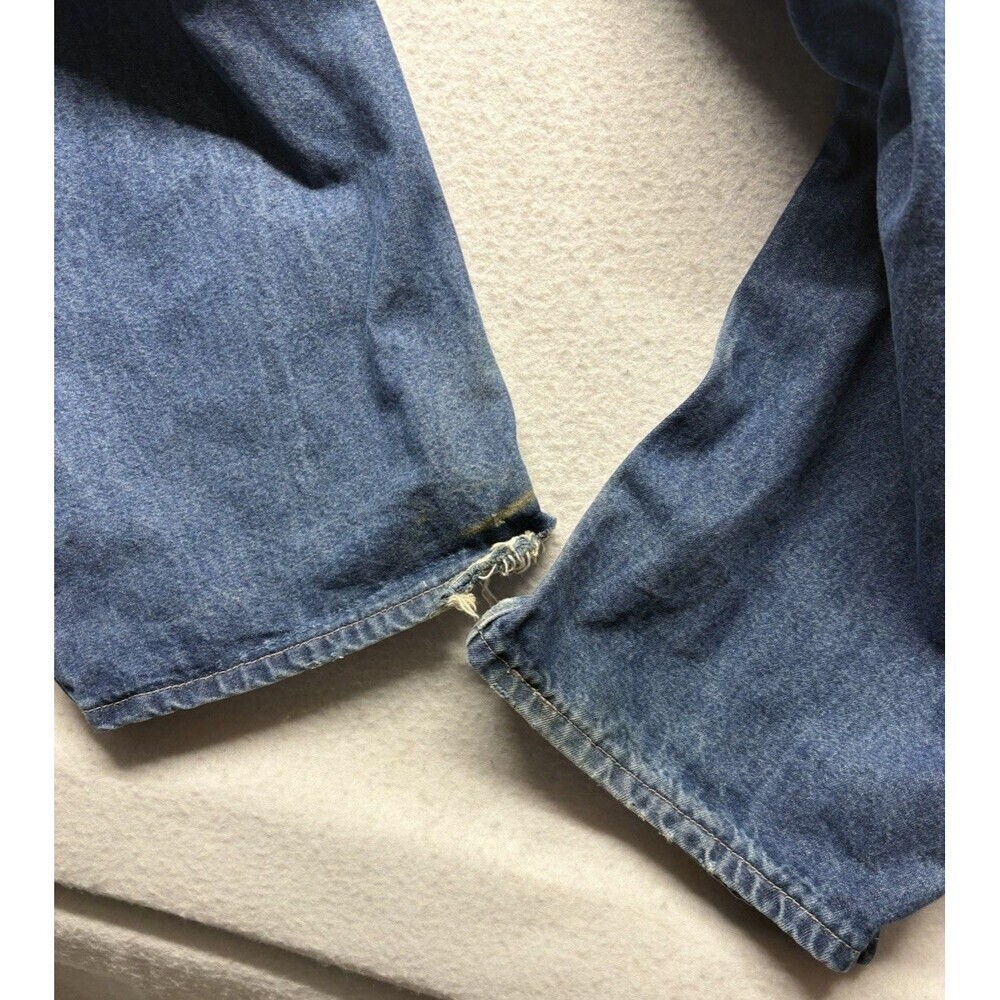 Carhartt FRB13-DNM Flame Resistant FR Denim Logger Jeans Mens 36x32 Original Fit - Picture 6 of 6